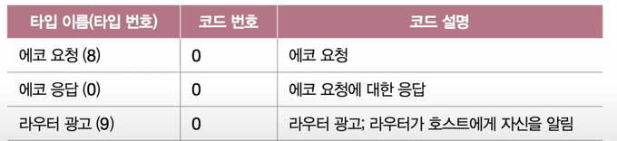 네트워크 상의 정보를 제공하기 위한 목적인 ICMP 메시지